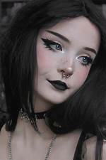 Nose Ring, Black Hair, Goth Style Make for Wild New Look