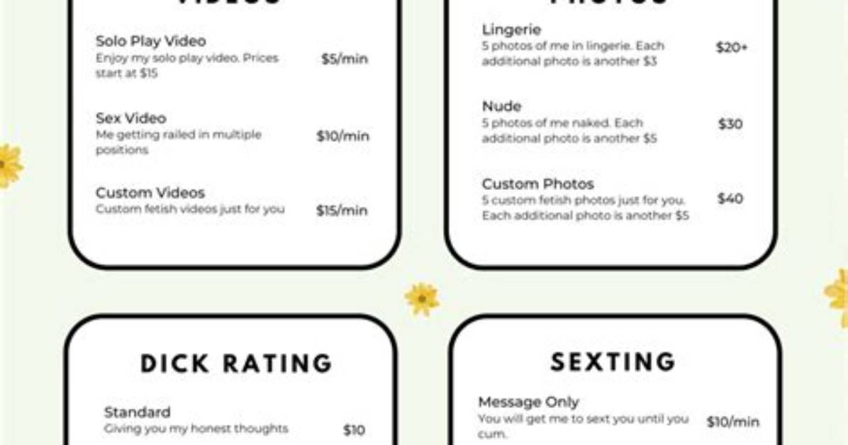 Onlyfans Menu Templates, Ideas, Tips, and Examples- [2023]