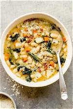 Parmesan Broth with Kale and White Beans