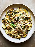 Pasta and Fried Zucchini Salad