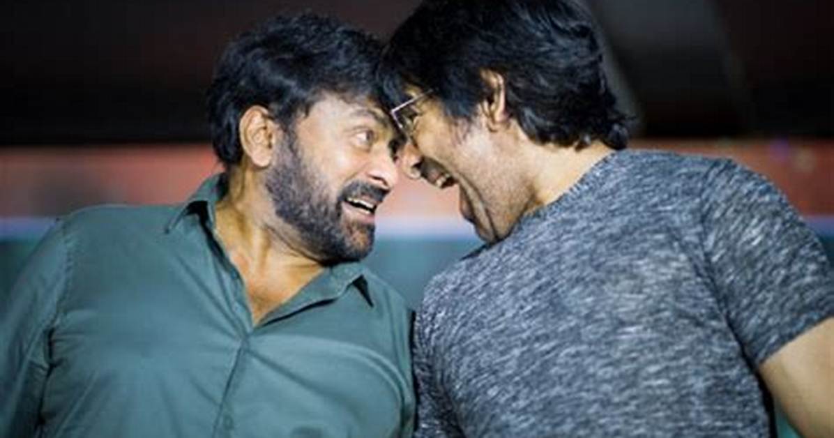 Photo Moment: Chiru and Ravi Teja Having Fun Time at Waltair Veerayya’s Success Meet