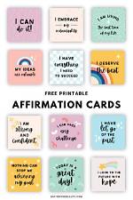Positive Affirmations Printable to for Back to School Good Vibes