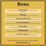 Rena Meaning in English, Rena Baby Name Origin Gender Meaning Pronunciation