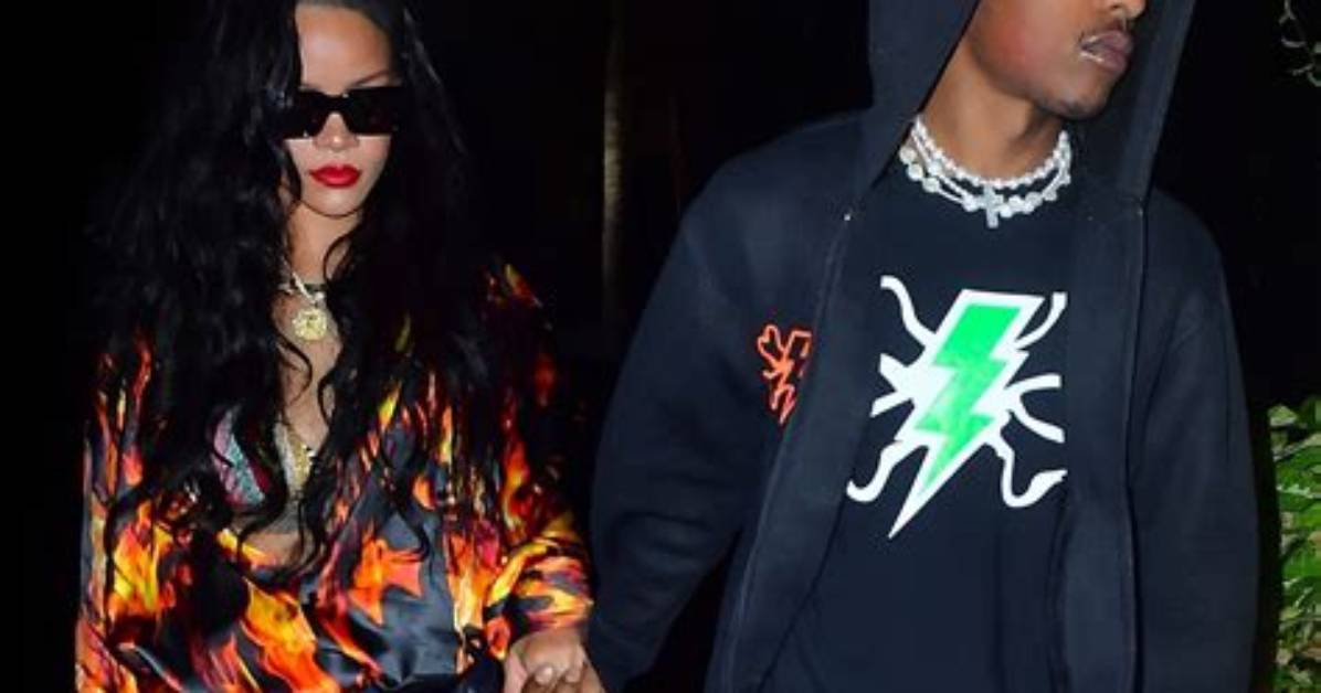 Rihanna Rocks Denim Hot Pants for Date Night with A$Ap Rocky