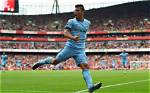 Sergio Aguero Scores for Manchester City Against Lyon in Champions League