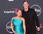 Shawn Johnson East Highlights Baby Bump in Blue Dress at Espys 2023
