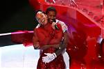 Shirtless Usher Brings out Alicia Keys, Ludacris, More Special Guests During Super Bowl 2024 Halftime Show