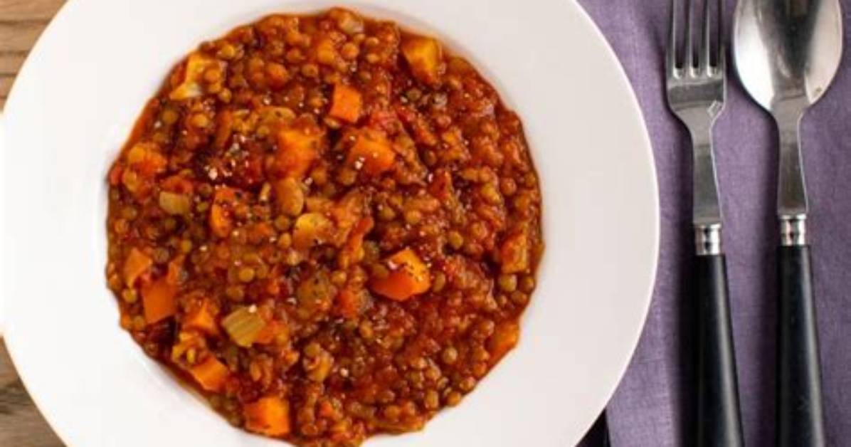 Stewed Lentils and Tomatoes