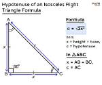 The Hypotenuse of an Isosceles Right Triangle Is 12 Inches. What Is the Length of Each Leg?
