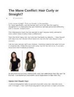 The Mane Conflict: Hair Curly or Straight?