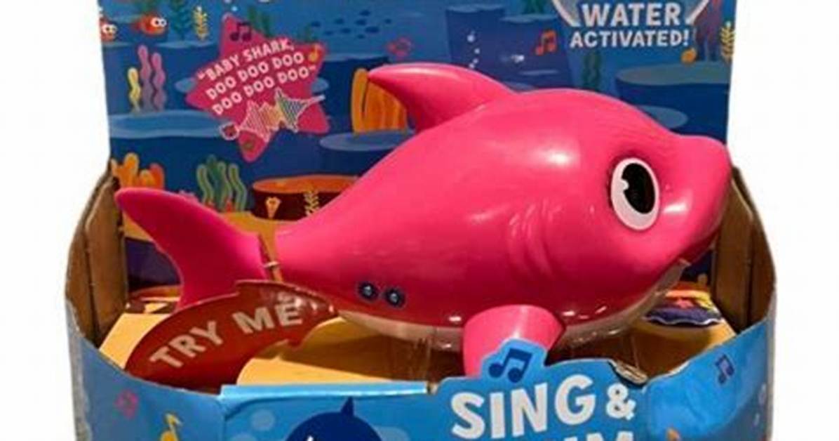 This New Baby Shark Bath Toy Sings as It Swims.