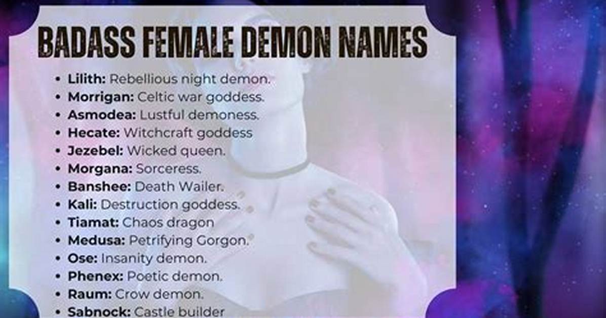 Top 40 Female Demon Names Not to Give Your Baby