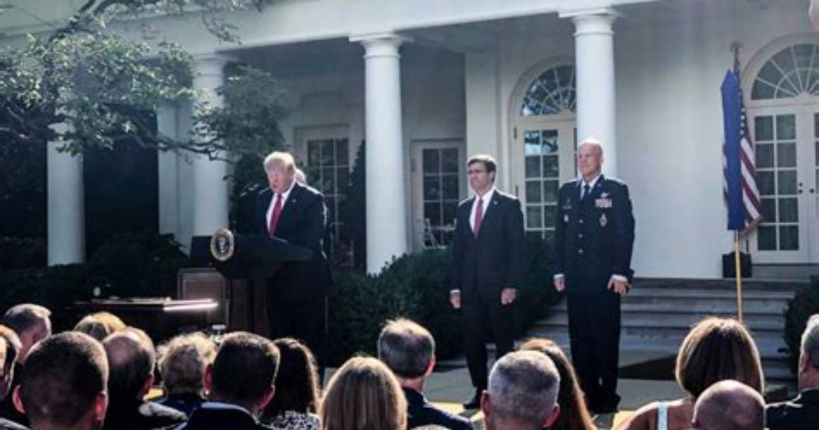 Trump Formally Reestablishes U. S. Space Command at White House Ceremony