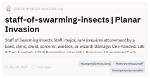 Two Questions About the Staff of Swarming Insects