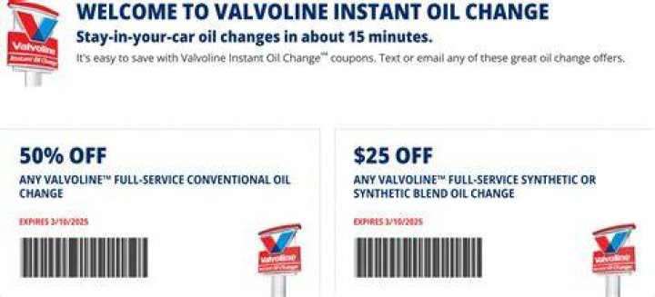 Valvoline Coupon $25 Off $50: Unlock Exclusive Deals and Discounts