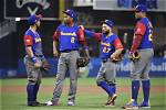 Venezuelan-Born Mlb Star Leaves His New York Yankees Gear on to Celebrate a Famous World Baseball Classic Victory with His Compatriots