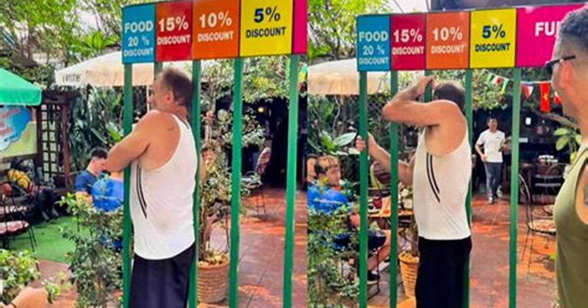 Viral Video Shows Restaurant Offering Discounts to Patrons Who Can Fit Through Bars
