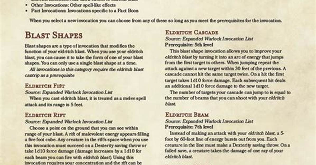 Warlock - Entropic Warding Invocation