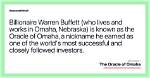 Warren Buffett Nickname | the Oracle Moniker