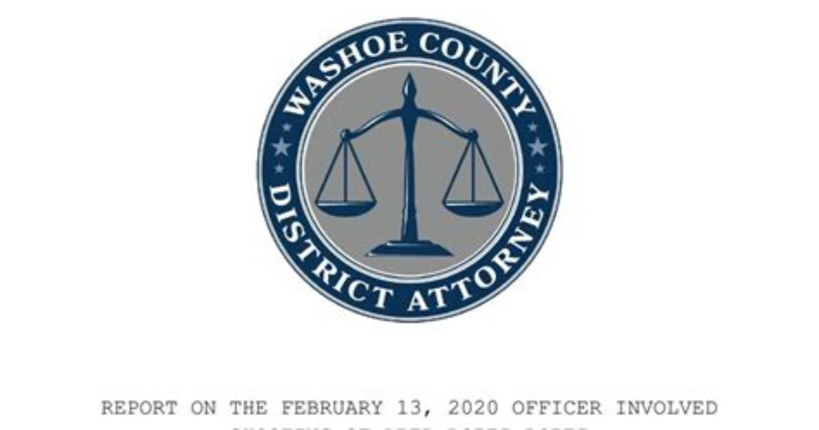 Washoe County Da Determines May 2020 Officer-Involved Shooting Justified | Local News