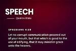 What Are Some Bible Verses About Speech?