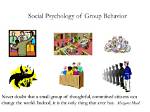 What Is Group Behaviour in Social Psychology?