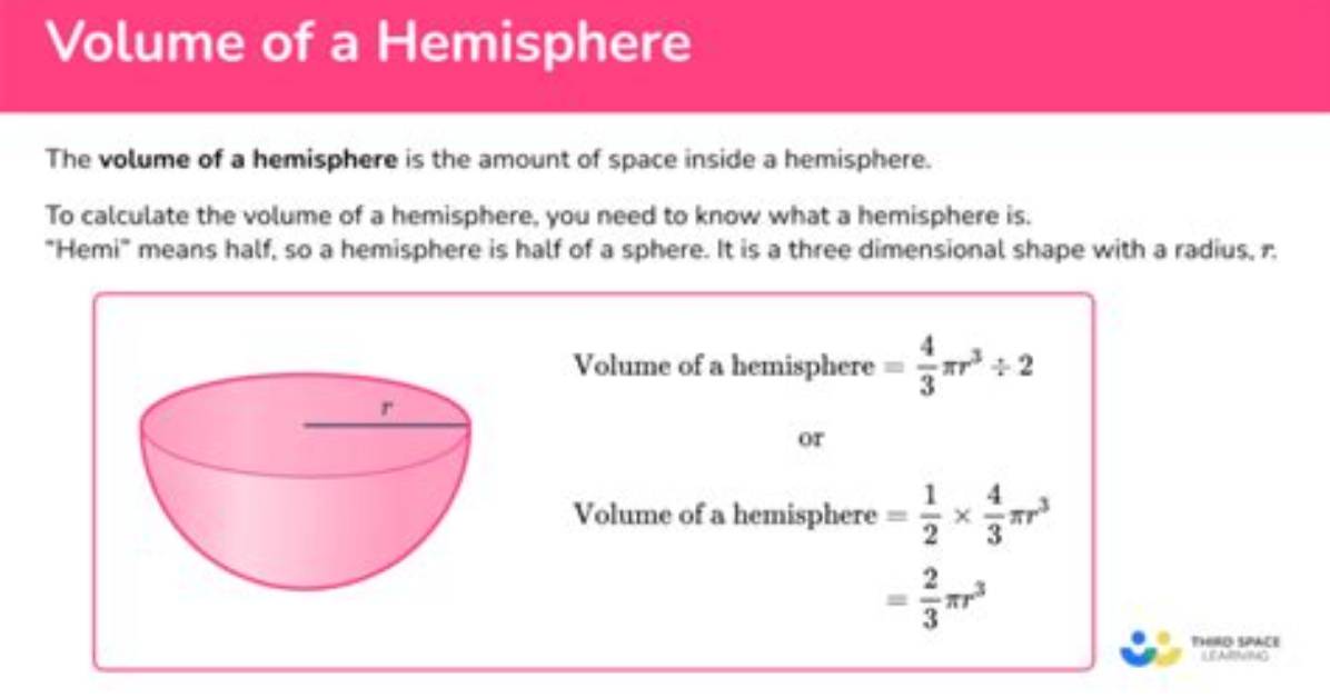 What Is the Volume of a Hemisphere with a Radius of 3.6 Cm, Rounded to the Nearest Tenth of a Cubic Centimeter?