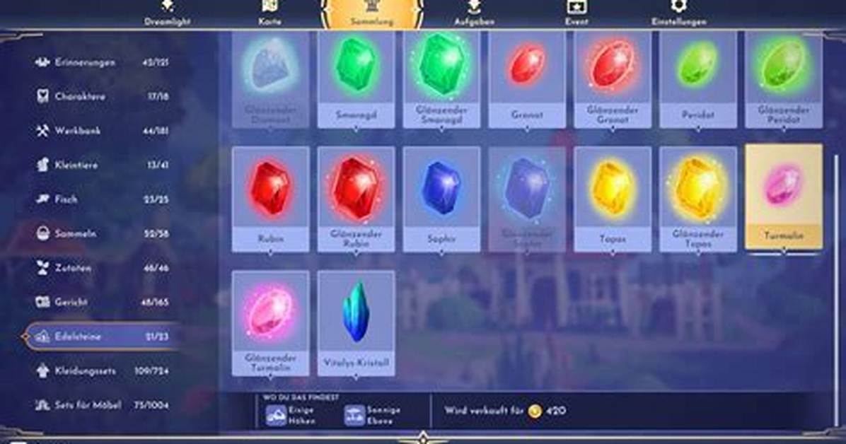 Where to Find Tourmaline in Disney Dreamlight Valley