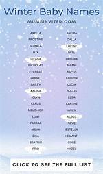 Winter Baby Names | Nameberry