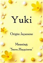 Yuki Meaning in English, Yuki Baby Name Origin Gender Meaning Pronunciation